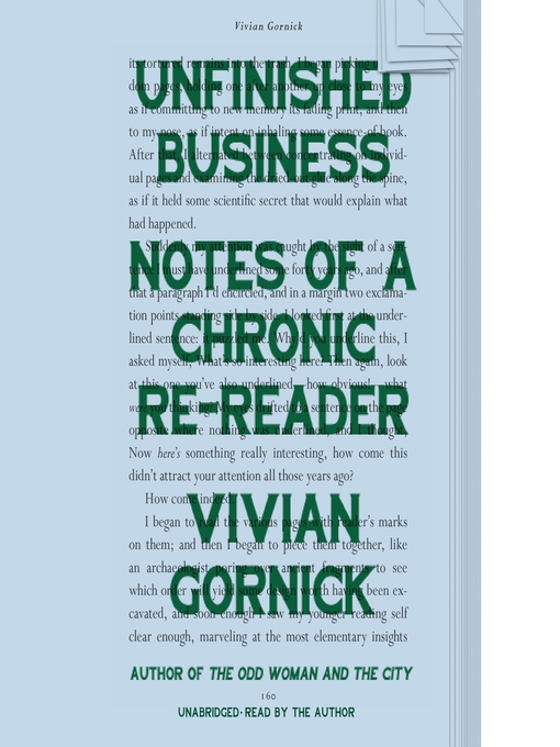 Title details for Unfinished Business by Vivian Gornick - Available